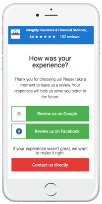 Soliciting reviews - mobile