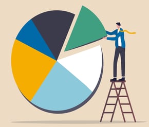 Pie chart with diversified segments