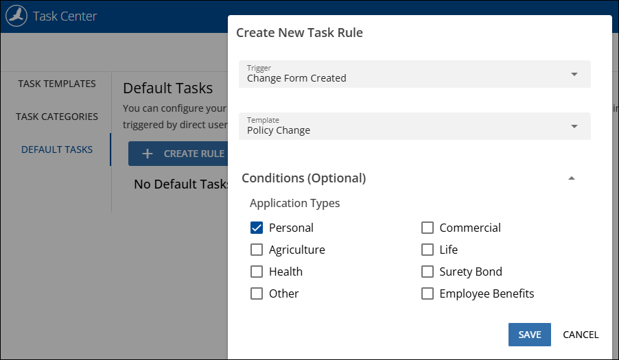 Default Tasks