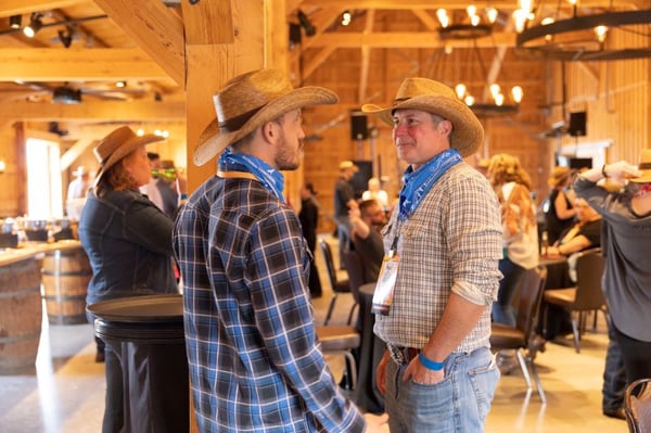 Welcome Reception - inside barn