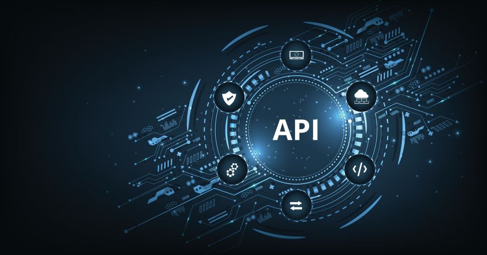 API with icons surrounding it