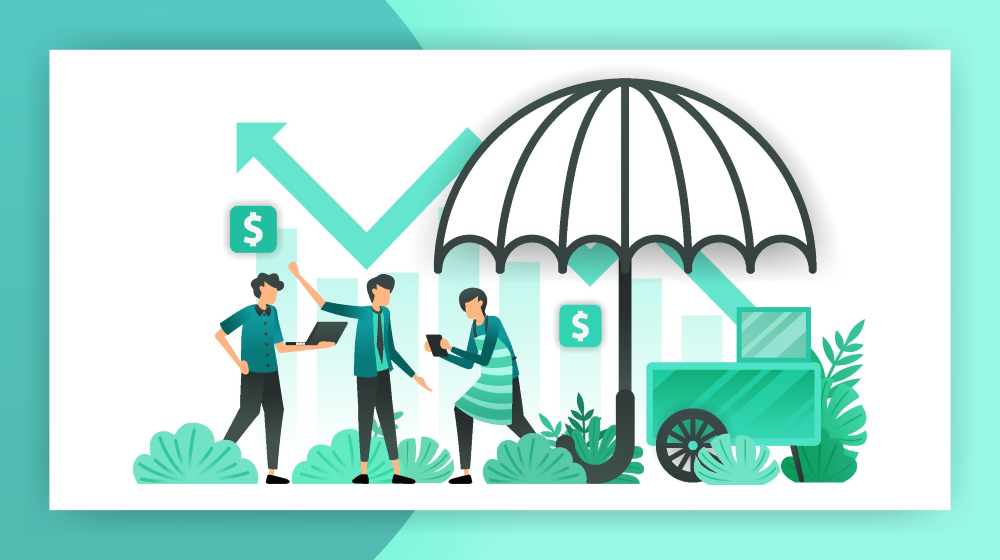 umbrella covering a small business